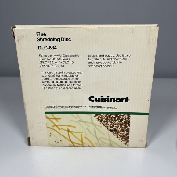 Cuisinart DLC-834 Medium Shredding Disc For DCL-8 / 10 - Picture 5 of 5